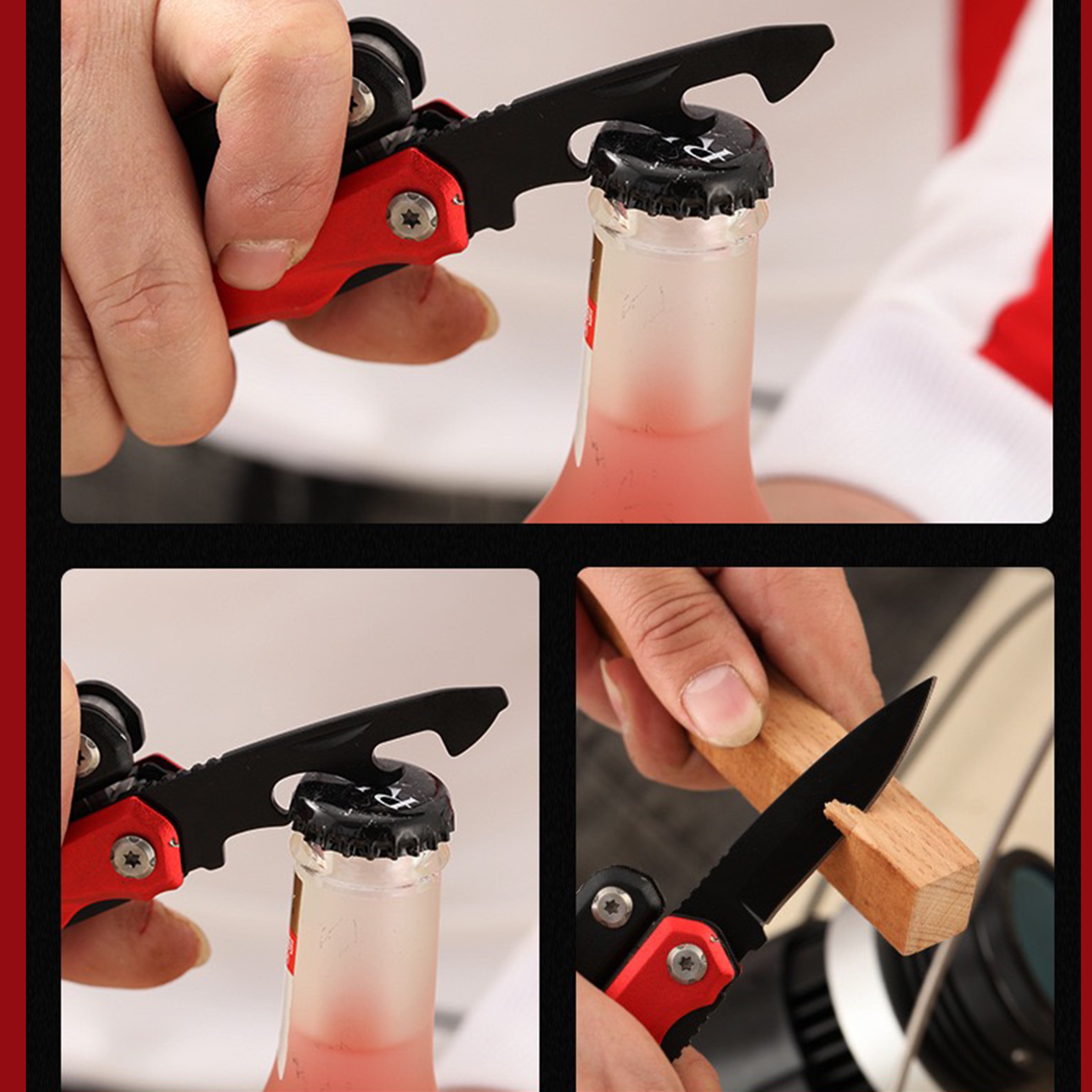 12 in 1 Multifunctional Pocket Tool Mini Hammer Multi Camping Tool - Oli Joy Sports 
