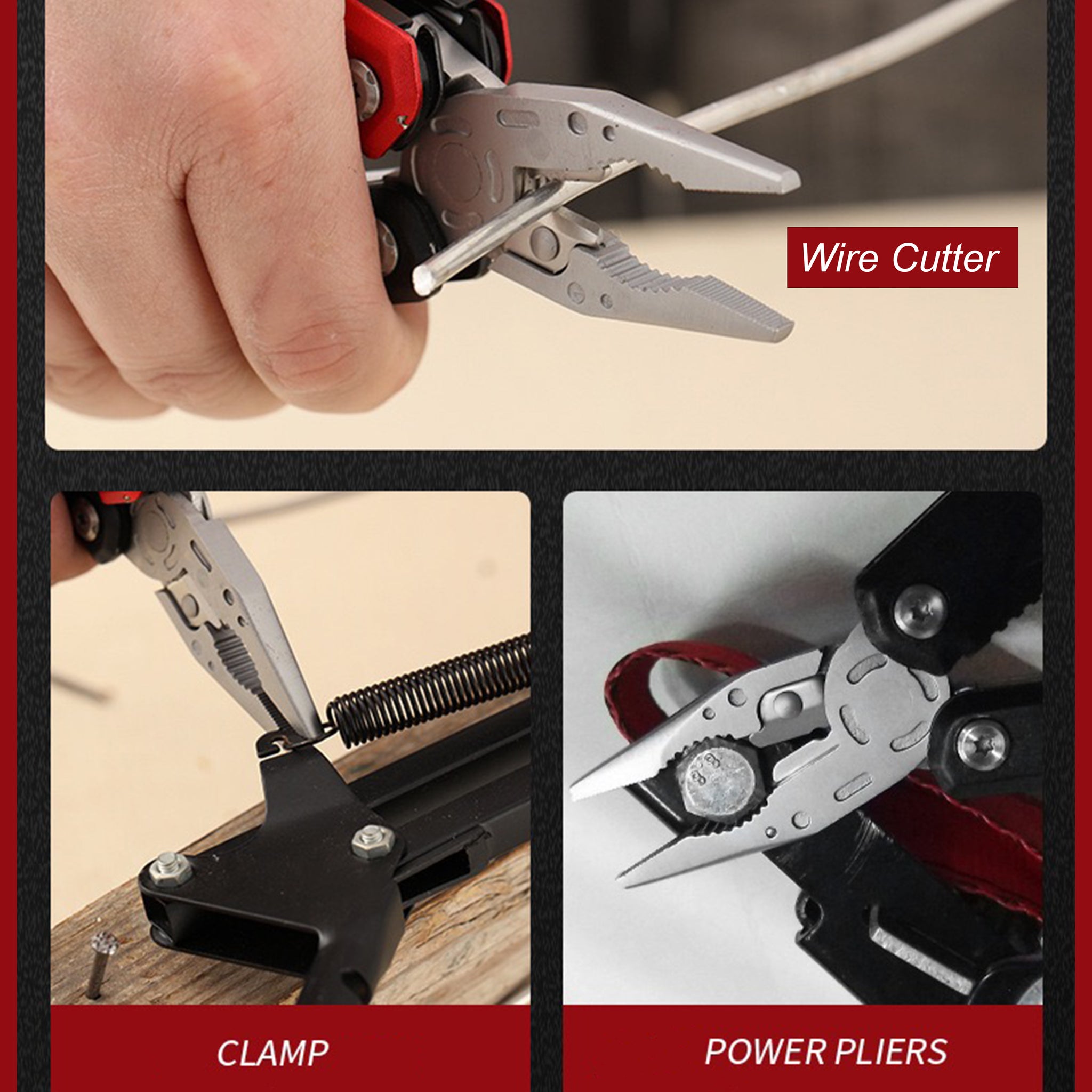 12 in 1 Multifunctional Pocket Tool Mini Hammer Multi Camping Tool - Oli Joy Sports 