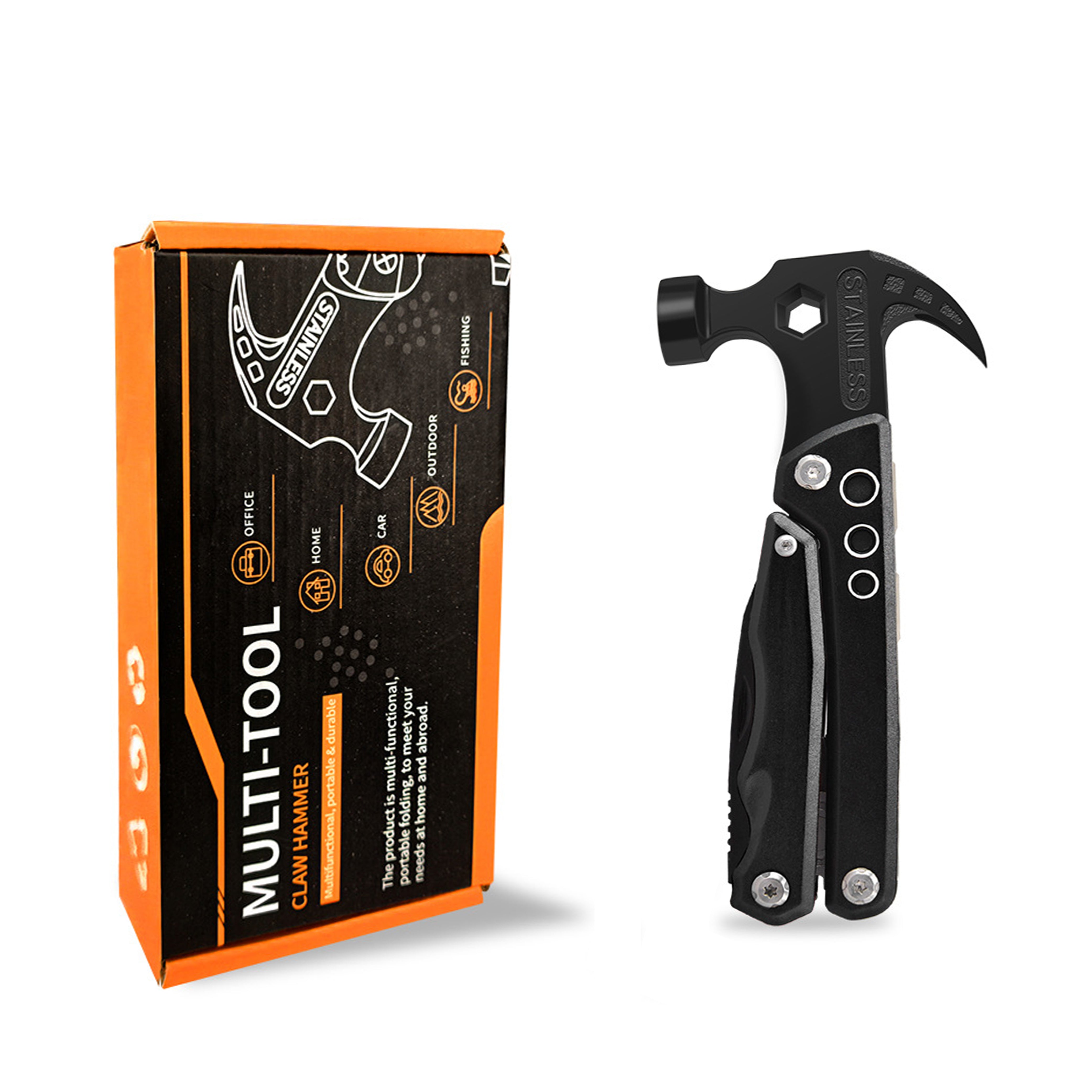 12 in 1 Multifunctional Pocket Tool Mini Hammer Multi Camping Tool - Oli Joy Sports 