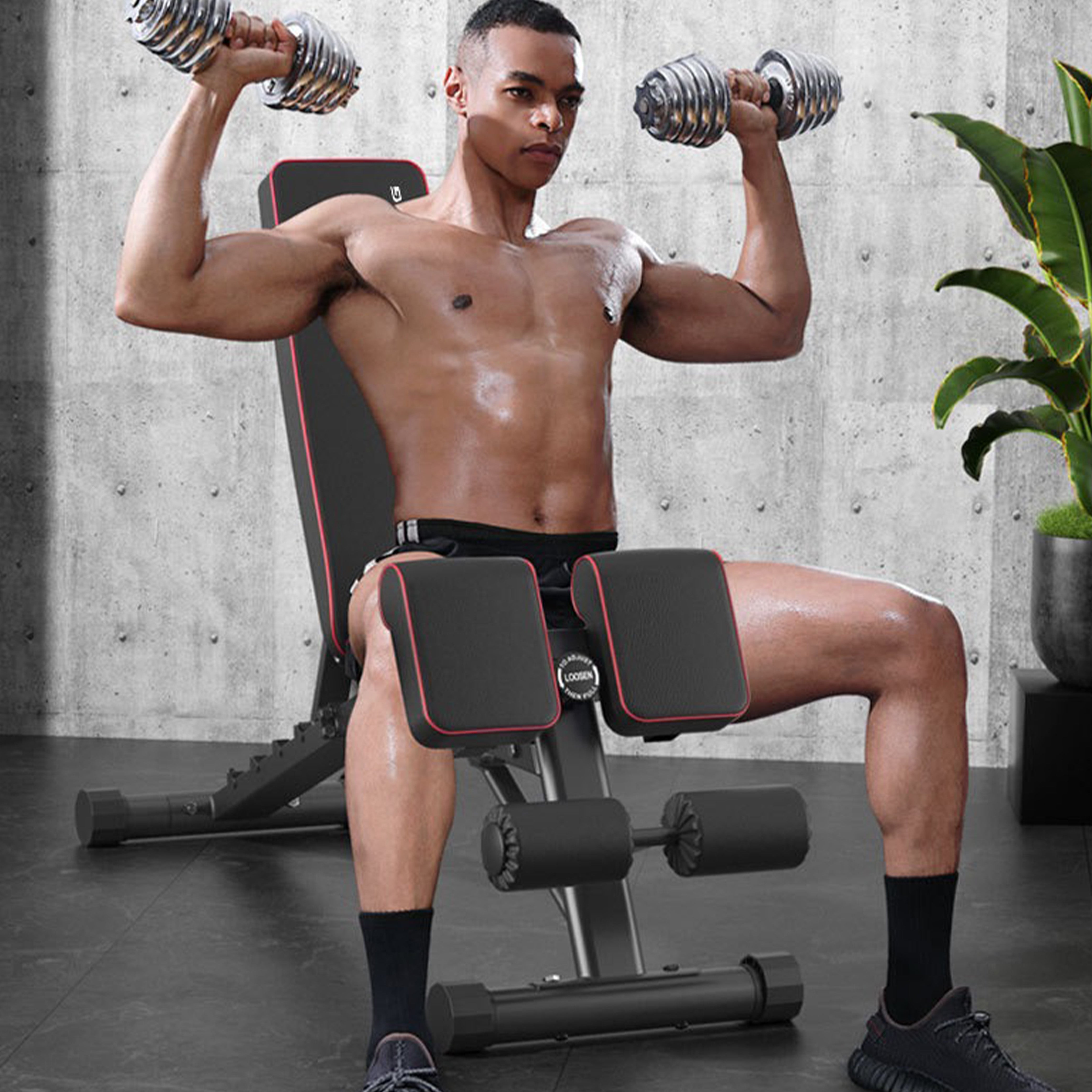 Multifunctional Adjustable Weight Abdominal & Sit Up Bench Back Training Preacher Curl - Oli Joy Sports 