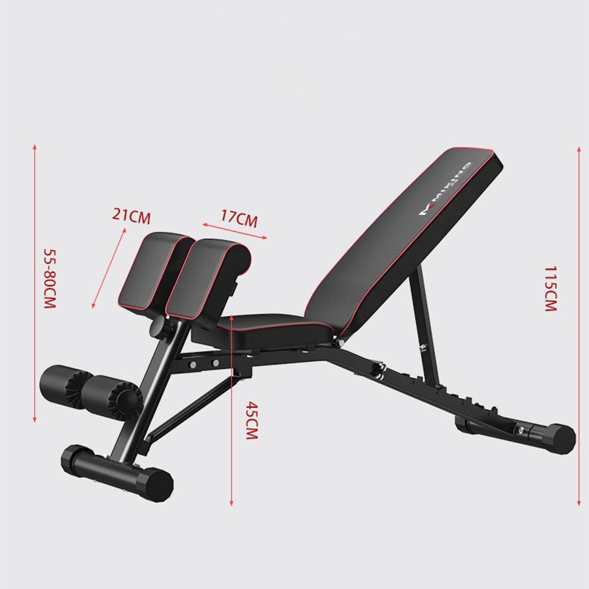 Multifunctional Adjustable Weight Abdominal & Sit Up Bench Back Training Preacher Curl - Oli Joy Sports 