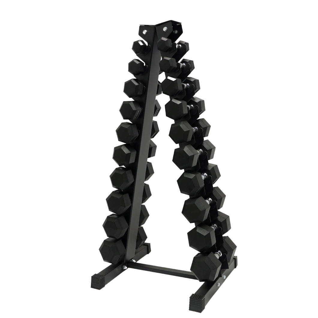 1kg to 10kg Hex Dumbbell & Storage Rack Bundle (10 pairs - 110kg) - Oli Joy Sports 