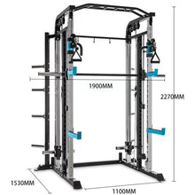 Load image into Gallery viewer, Smith Machine Bundle - 150kg Rubber Weight Plates, Barbell &amp; Bench
