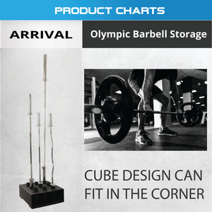 9 Bars Holder Olympic Vertical Barbell Storage Rack