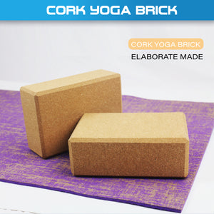Lift and Lengthen Cork Yoga Brick
