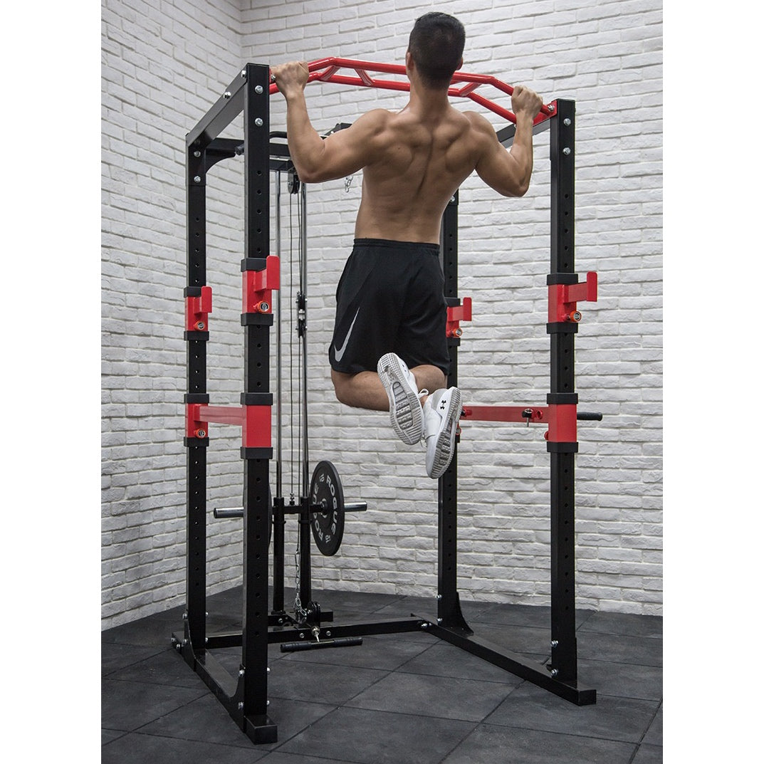 Power Rack Bundle - 100kg Rubber Weight Plates & Barbell - Oli Joy Sports 
