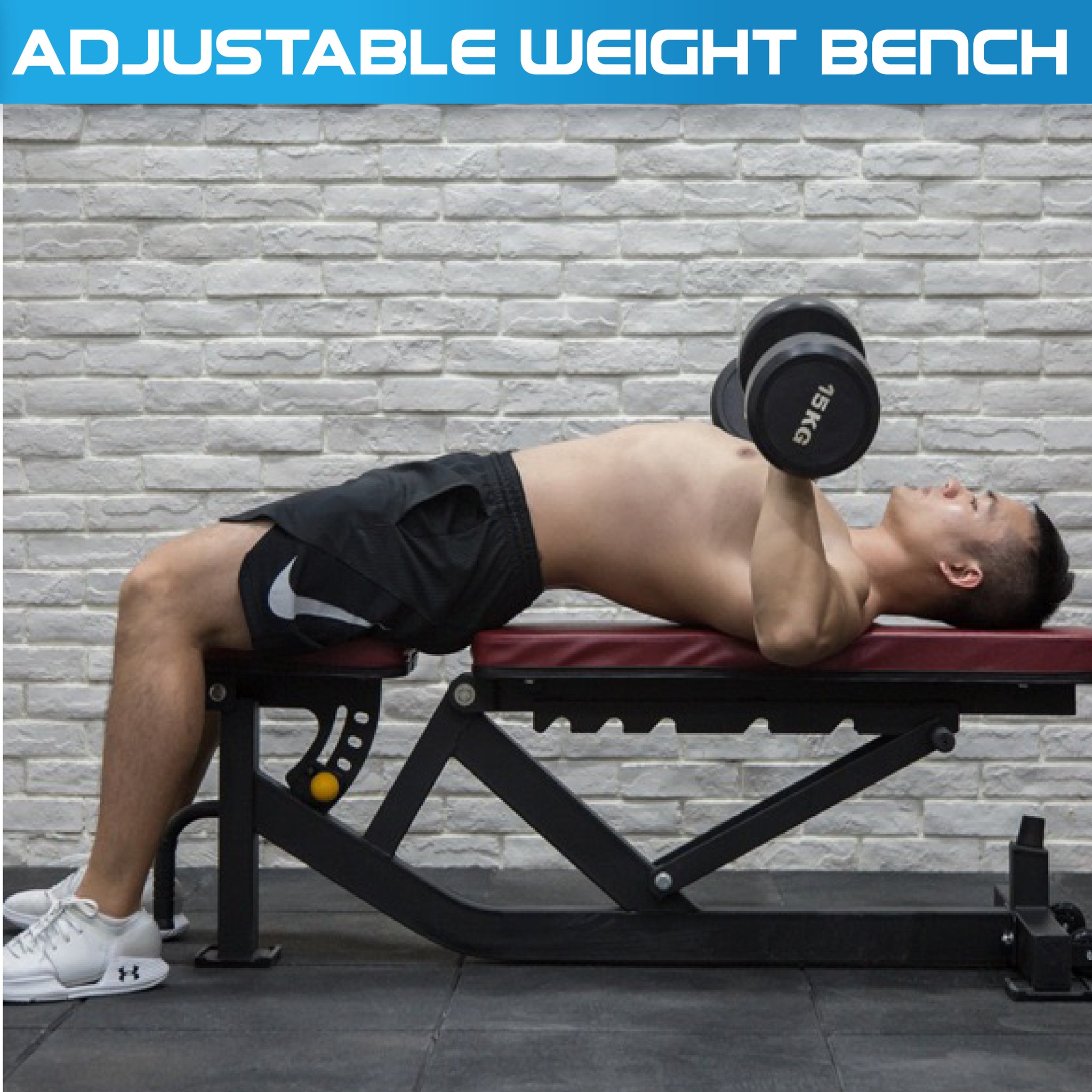 Commercial Adjustable Incline, Decline & Flat Bench - Oli Joy Sports 