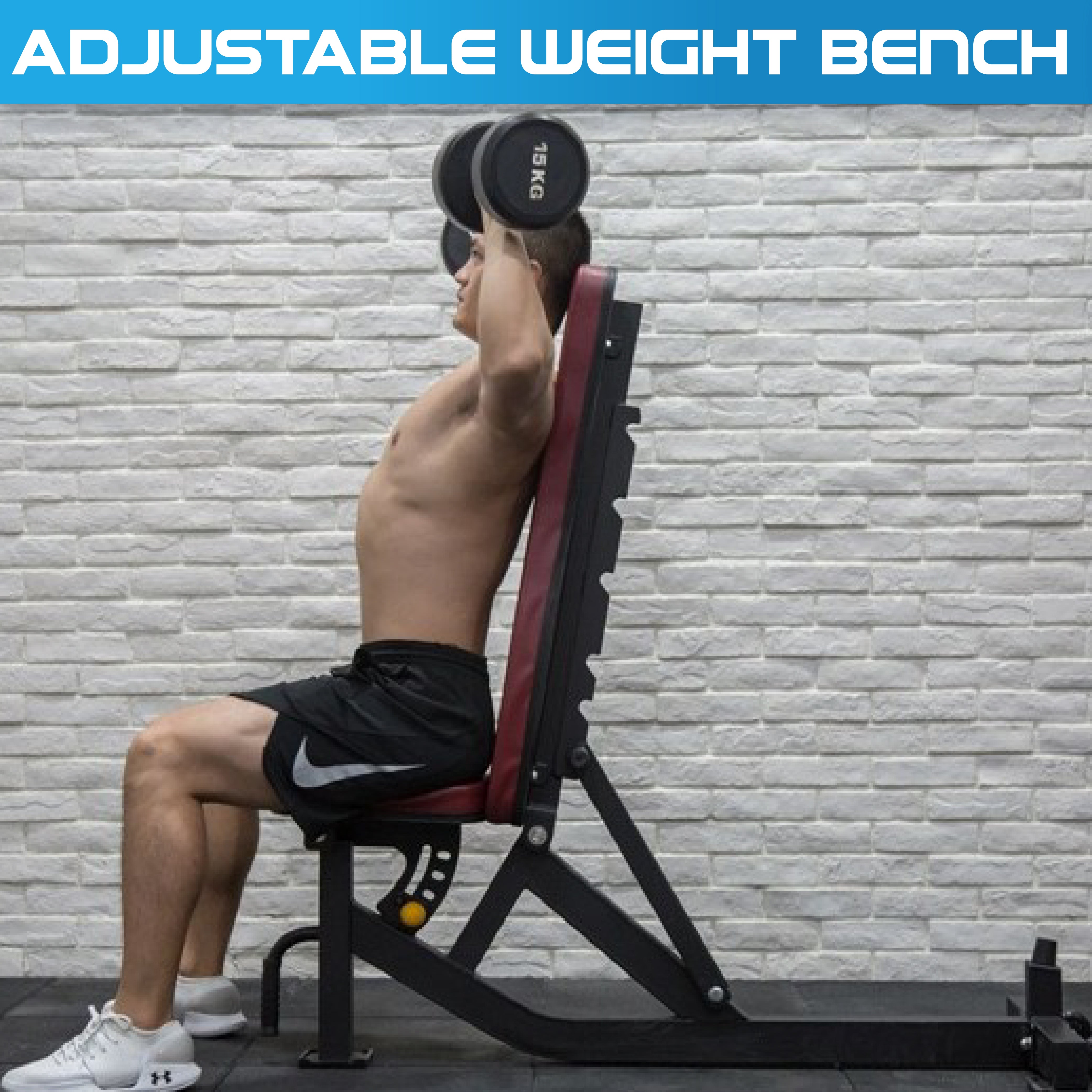 Commercial Adjustable Incline, Decline & Flat Bench - Oli Joy Sports 