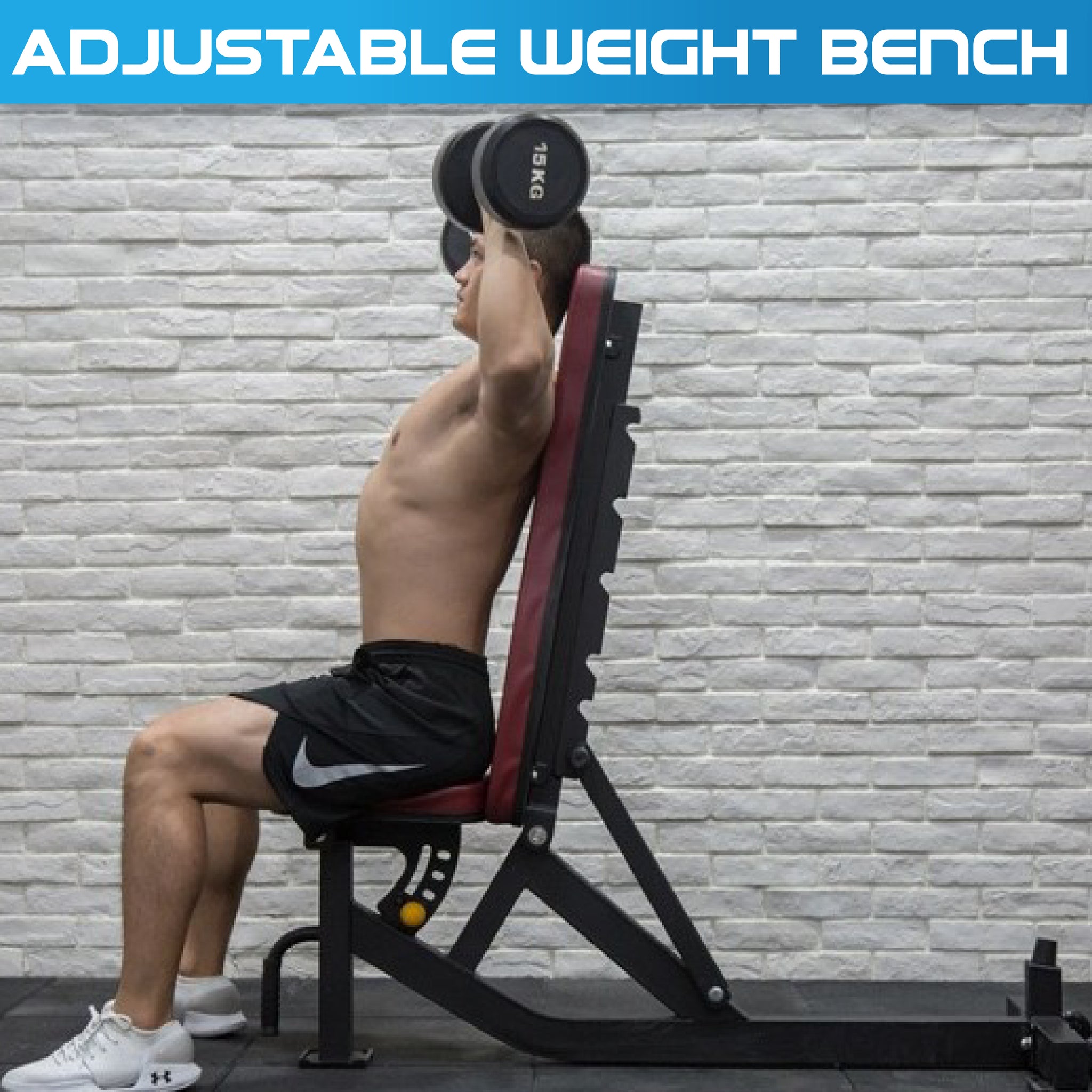 Commercial Adjustable Incline, Decline & Flat Bench - Oli Joy Sports 