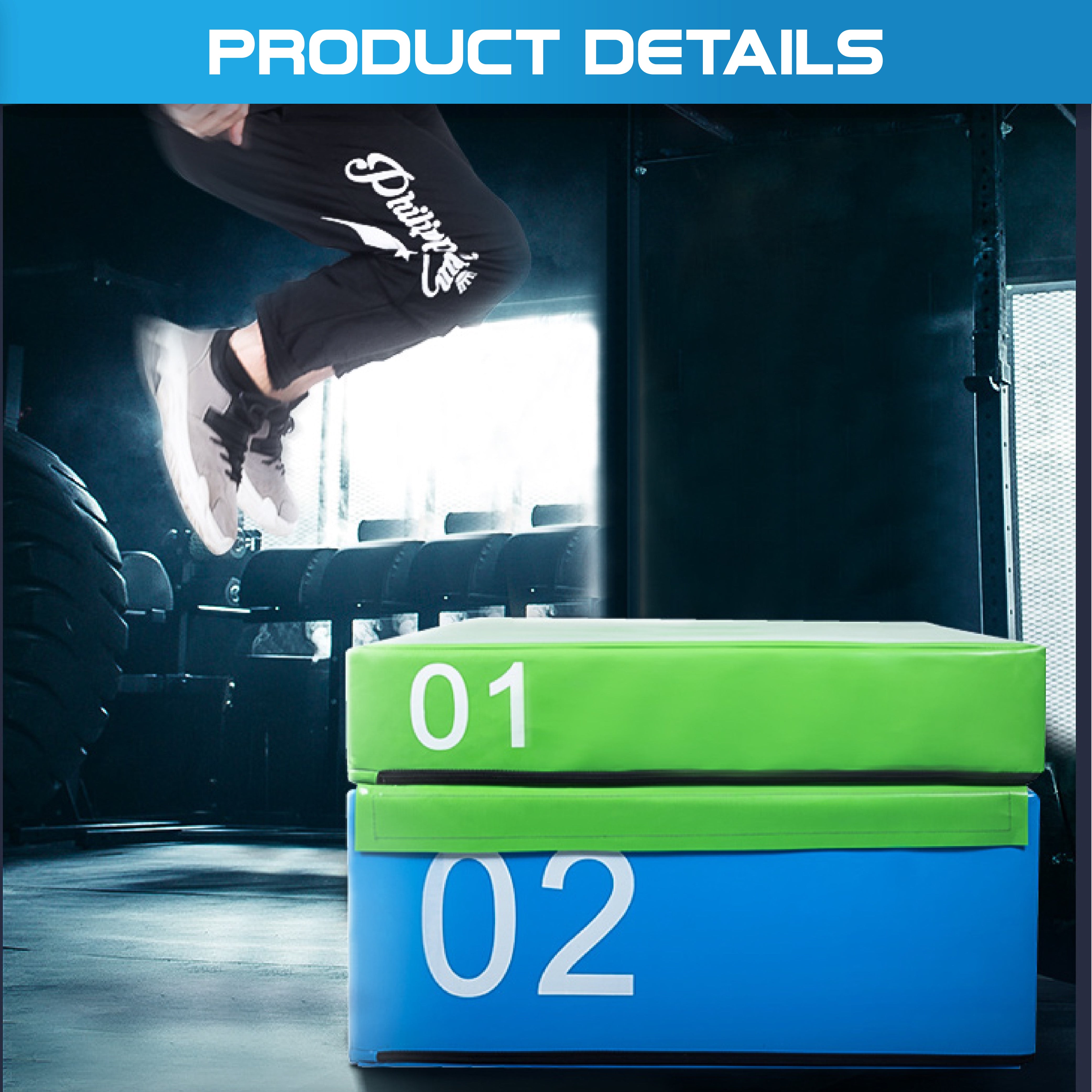 Plyometric Box Soft Foam 4 Sizes Option - Oli Joy Sports 