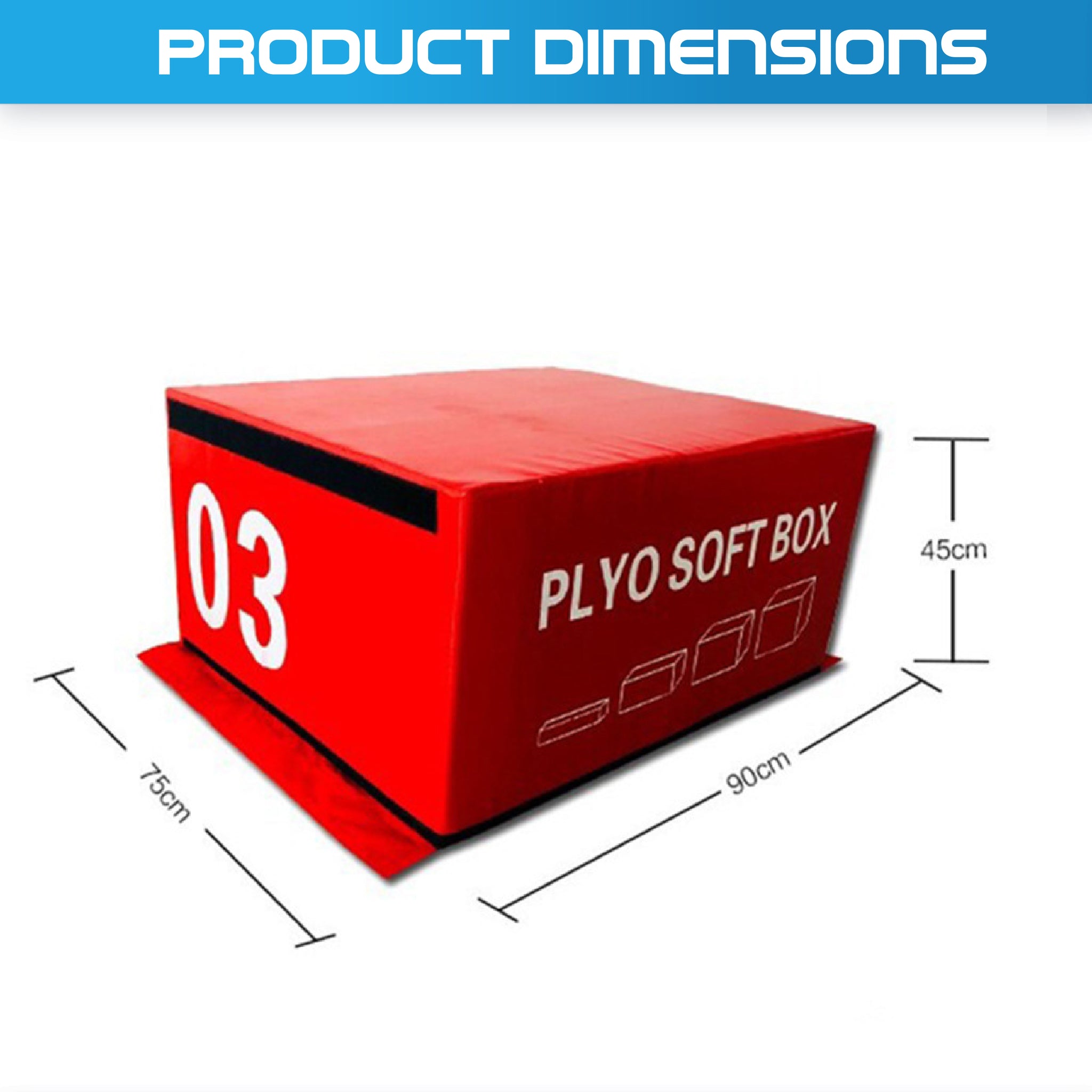 Plyometric Box Soft Foam 4 Sizes Option - Oli Joy Sports 