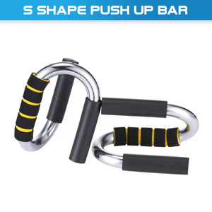 Steel Push Up Bar Stand Grip Workout Home Fitness Foam Coated Handle Exercise