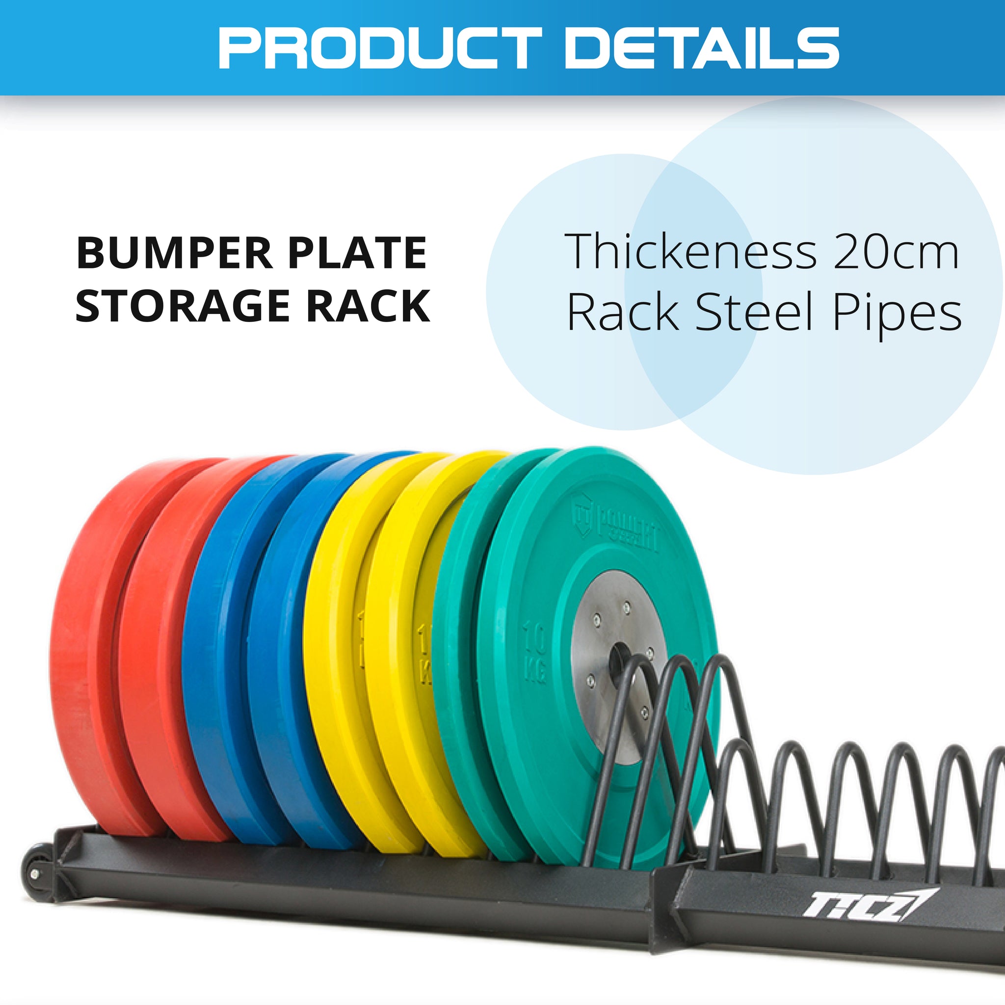 Bumper Plates Storage Trolley Toaster Rack - Oli Joy Sports 