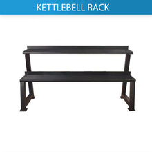 Load image into Gallery viewer, Powder Coated 2 Tiers Kettlebell Storage Weight Rack Gym Fitness
