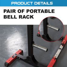 Load image into Gallery viewer, Squat Rack Bundle - 100kg Colour Bumper Weight Plates &amp; Barbell
