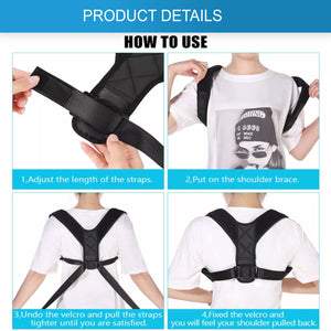 Adjustable Posture Corrector Back Support Straight Shoulder Brace