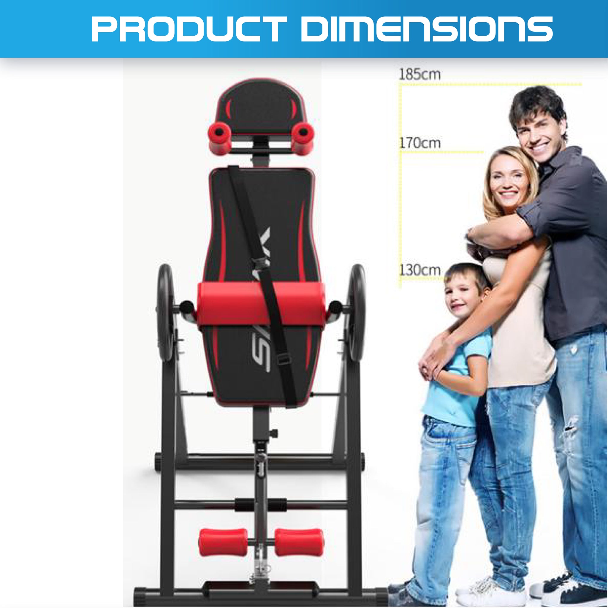180°  Stretcher Sturdy Inversion Table Upside Down Machine - Oli Joy Sports 
