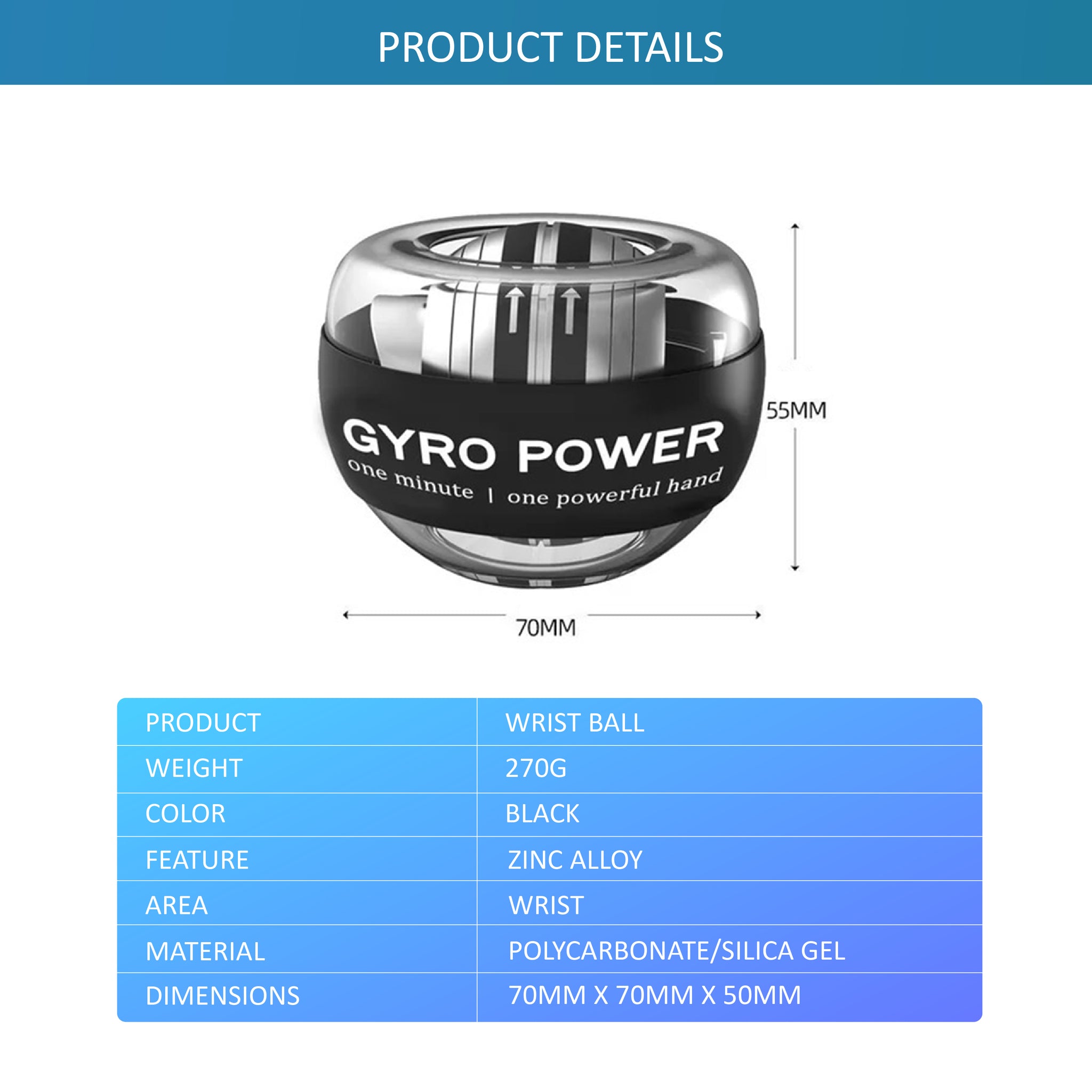 GYRO Wrist Ball - Oli Joy Sports 