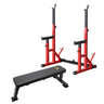 Pre Order Adjustable Squat Rack Barbell Rack Bundle - Squat Rack & Bench - Oli Joy Sports 