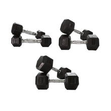 Load image into Gallery viewer, 2.5kg to 12.5kg Hex Dumbbell (3 pairs - 45kg)
