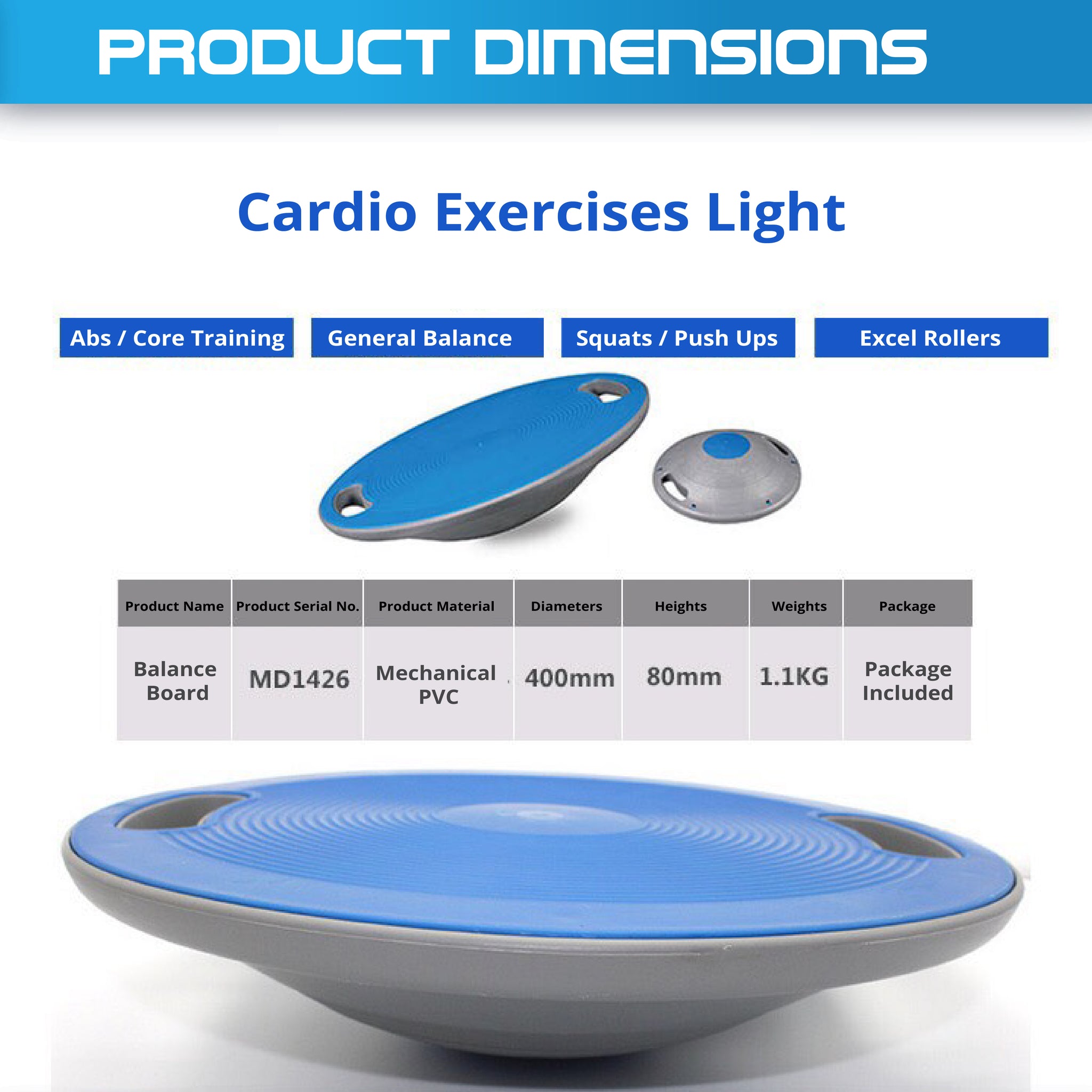 Yoga Balance Trainer Balance Board - Oli Joy Sports 