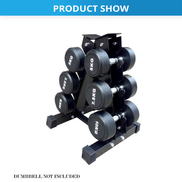 Steel Vertical 3 Pairs Dumbbells Storage Stand - Oli Joy Sports 
