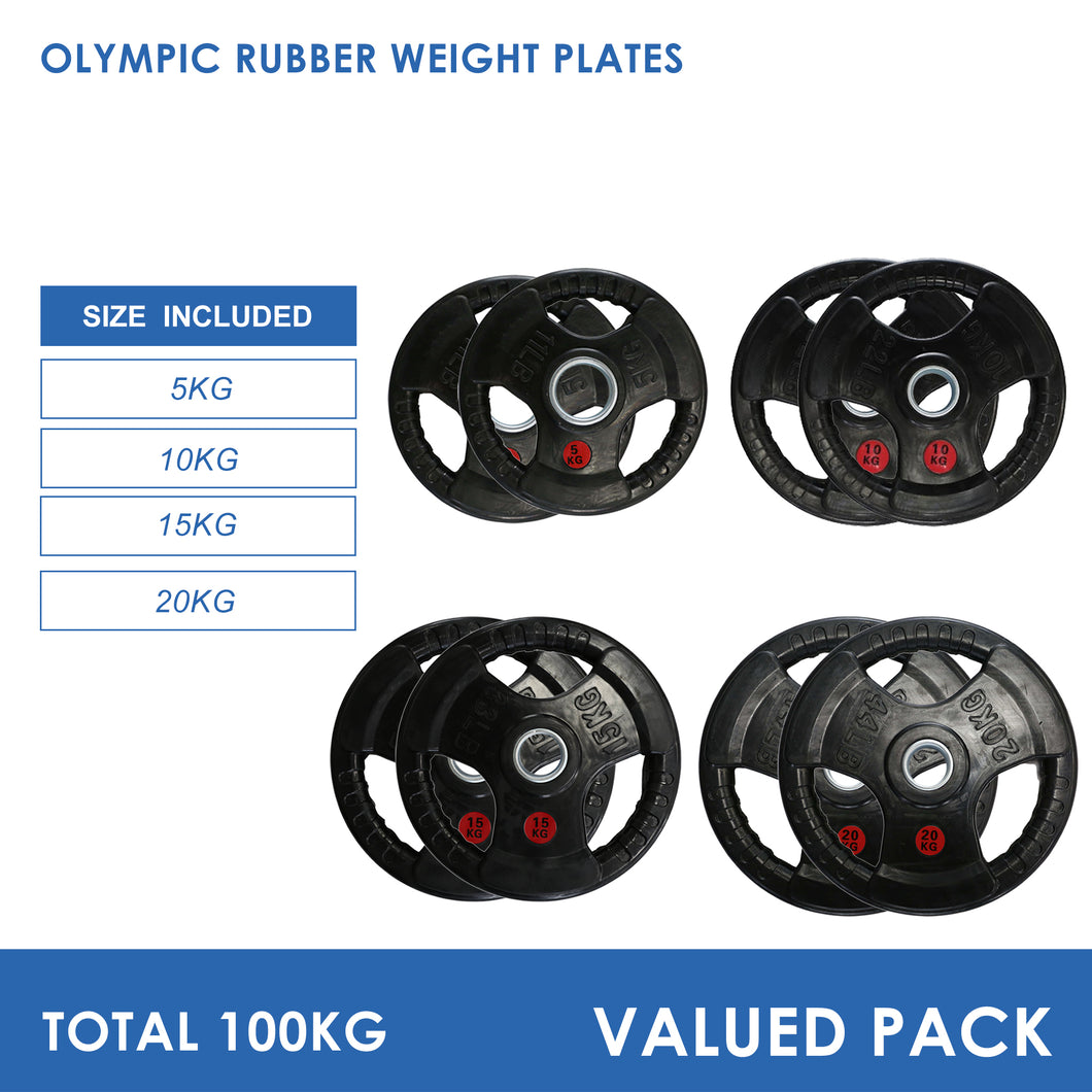 100kg Olympic Weight Plates Bundle (5/10/15/20)