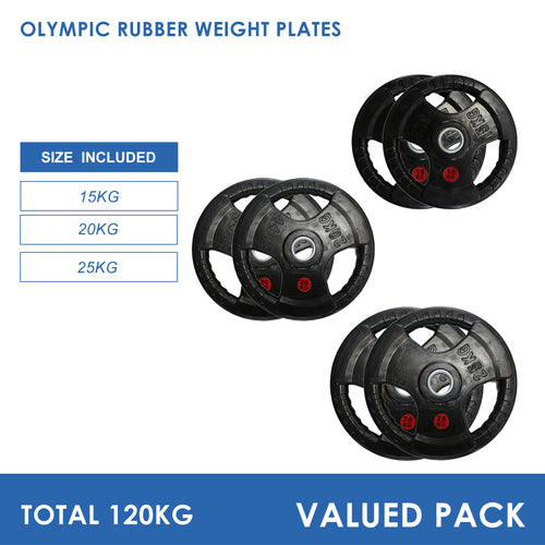 120kg Olympic Weight Plates Bundle (15/20/25) - Oli Joy Sports 