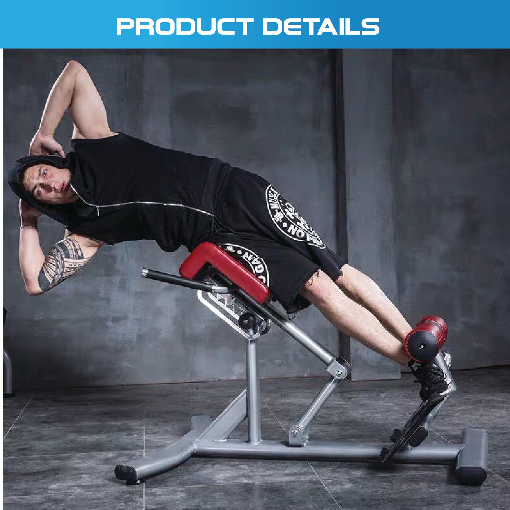 Hyper Extension Roman Chair Home Gym Abdominal Muscle Lower Back - Oli Joy Sports 