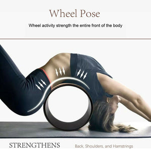 Yoga Wheel 37 × 20 cm Back Stretch Roll Natural Cork Pilates Wheel Cork  Solid Fitness Wheel Pilates Ring Robust Wheel Yoga Training for Stretching