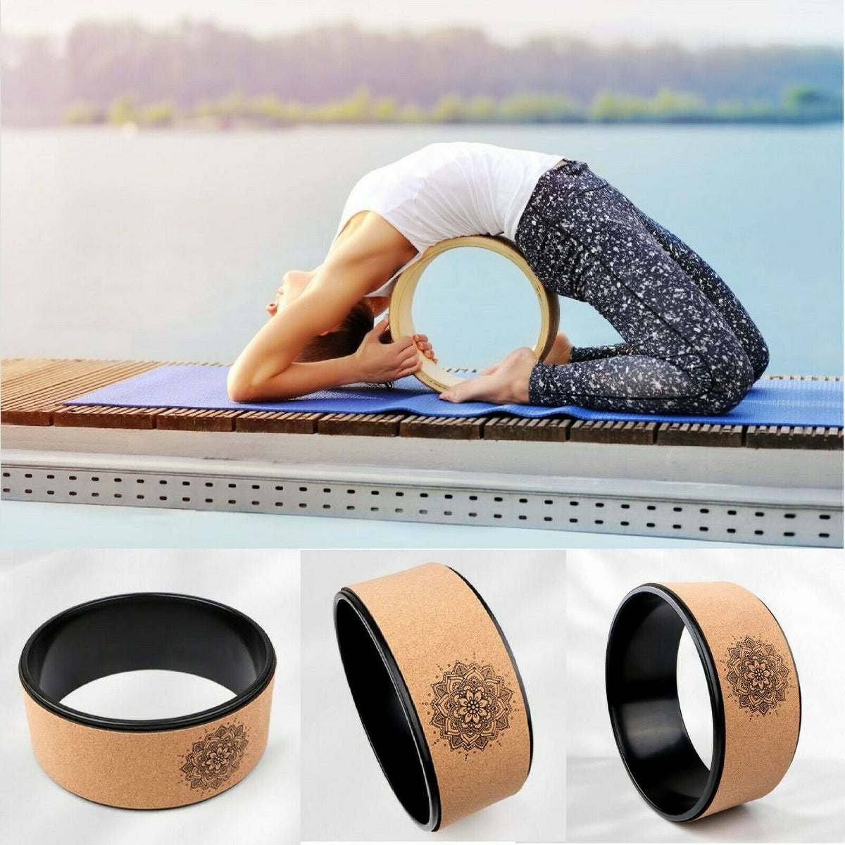 OLI JOY Cork Pilates Wheel