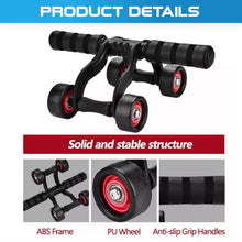 Load image into Gallery viewer, 4 Wheel Abdominal Core AB Roller

