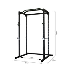 Load image into Gallery viewer, Squat Rack Cage Bundle - 100kg Colour Bumper Weight Plates, Barbell &amp; Bench
