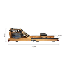 Load image into Gallery viewer, Foldable Wooden Water Rowing Machine With Adjustable Resistance
