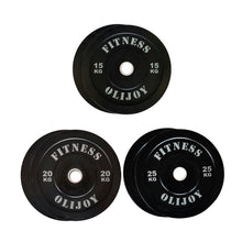 Load image into Gallery viewer, 120kg Black Bumper Plates Bundle (15/20/25) - Oli Joy Sports 
