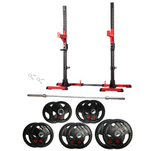 Load image into Gallery viewer, Squat Rack Bundle - 150kg Weight Plates&amp; Barbell
